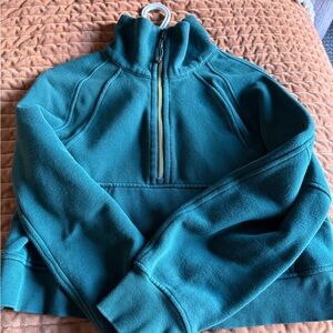 Lululemon green and gold zip scuba xs!